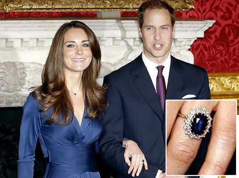 kate william wedding ring. William presented Kate with